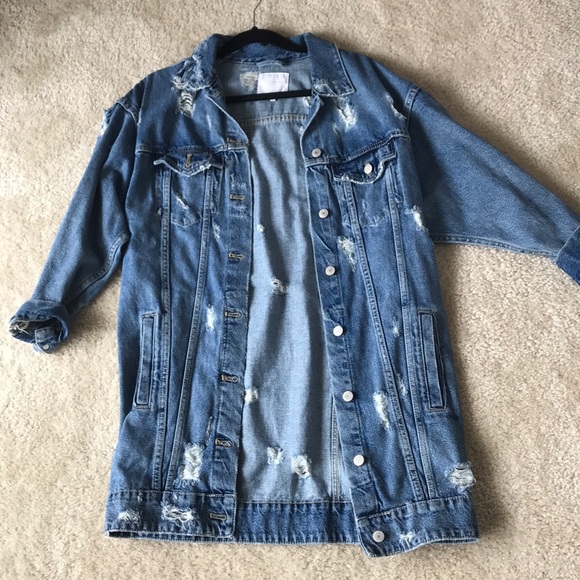 zara oversized jean jacket